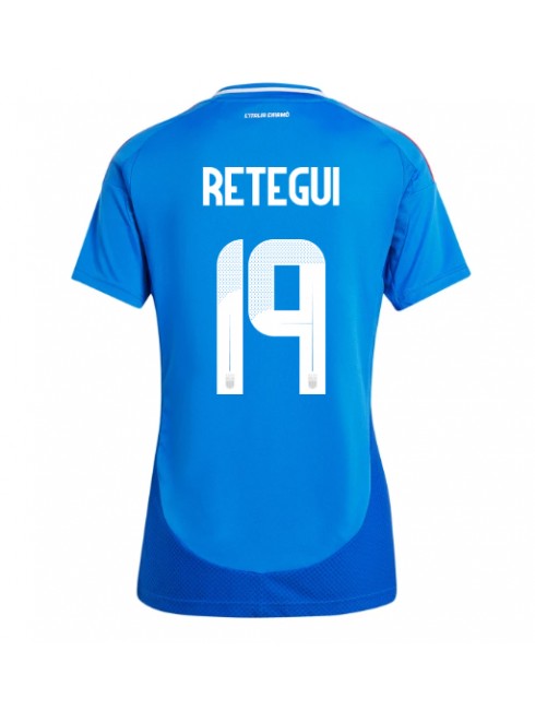 Italija Mateo Retegui #19 Zenski Domaci Dres EP 2024 Kratak Rukavima Italija Mateo Retegui #19 Zenski Domaci Dres EP 2024 Kratak Rukavima